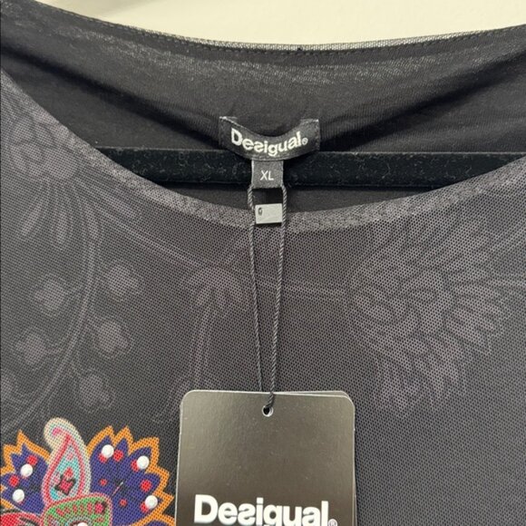 Desigual Women Multicolor Floral Long Sleeve Top Blouse Size Large - Picture 3 of 12
